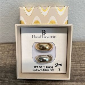 House of Harlow 1960 | Dual-Tone Ring Set | Size 7
